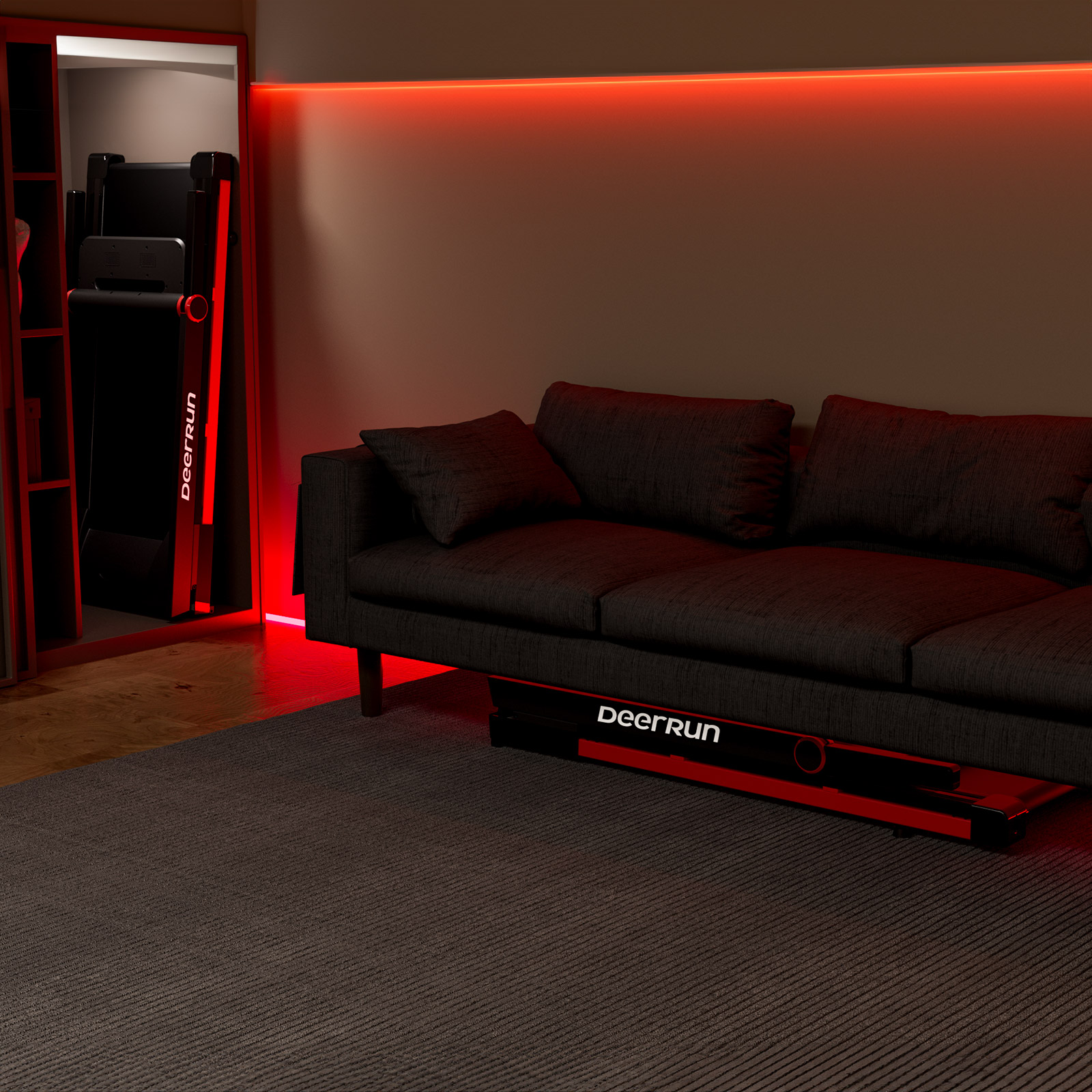 DeerRun A1 Pro Move+ – Cinta de correr plegable con inclinación del 6 % | Chip de actualización 2025 y compatibilidad con NFC | Capacidad de carga de 158 kg, hasta 16 km/h