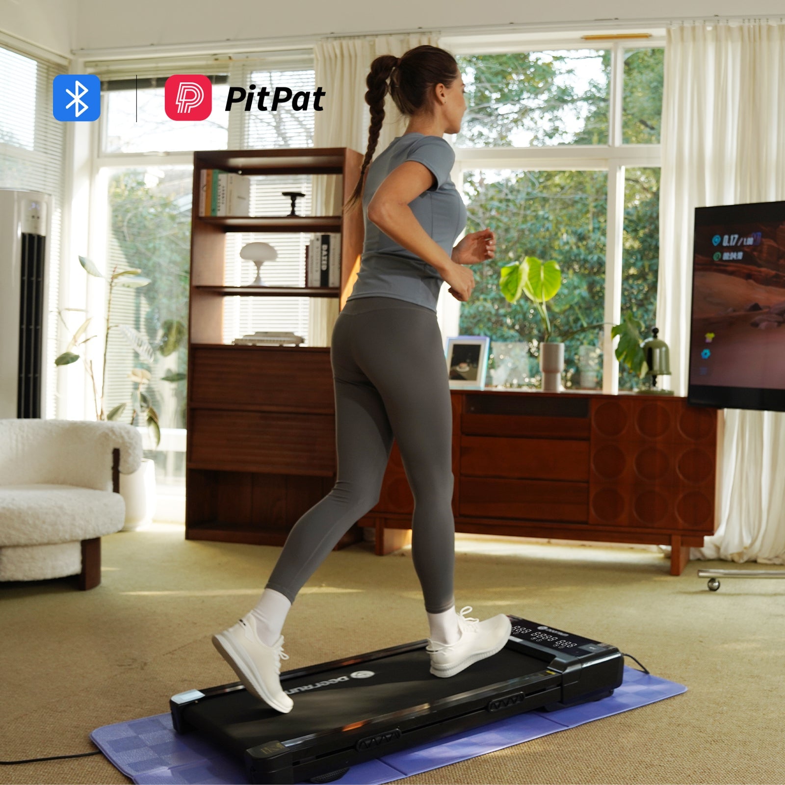 DeerRun Z10 Smart-Walk-Cinta de correr con inclinación automática del 12% y control remoto