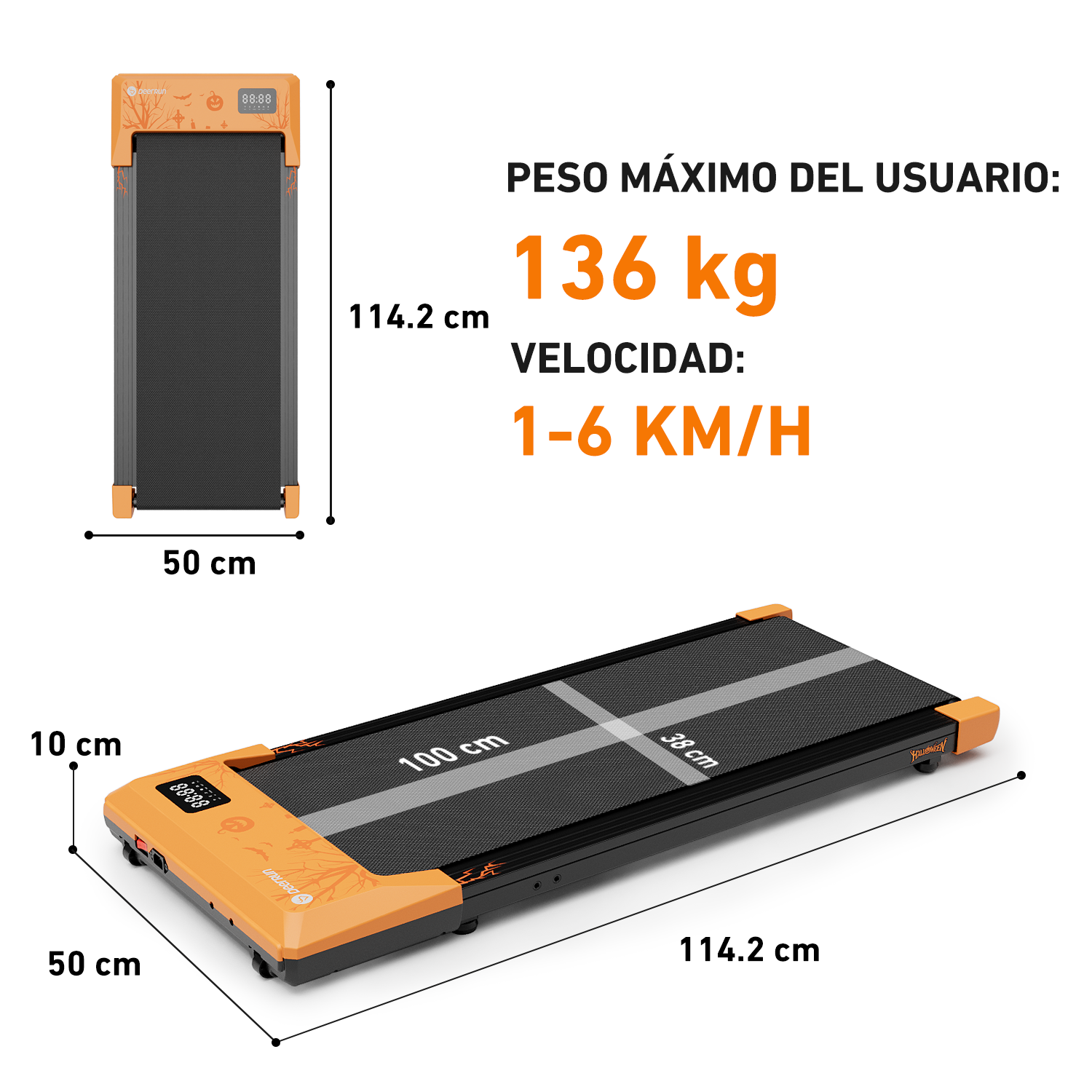 DeerRun Q1 Plus Halloween Edición Cinta de Correr - Regalo de Fitness y Estilo de Vida
