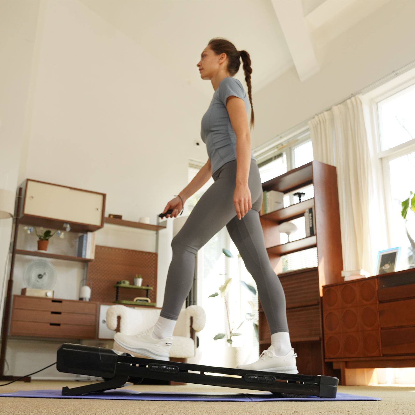 DeerRun Z10 Smart-Walk-Cinta de correr con inclinación automática del 12% y control remoto