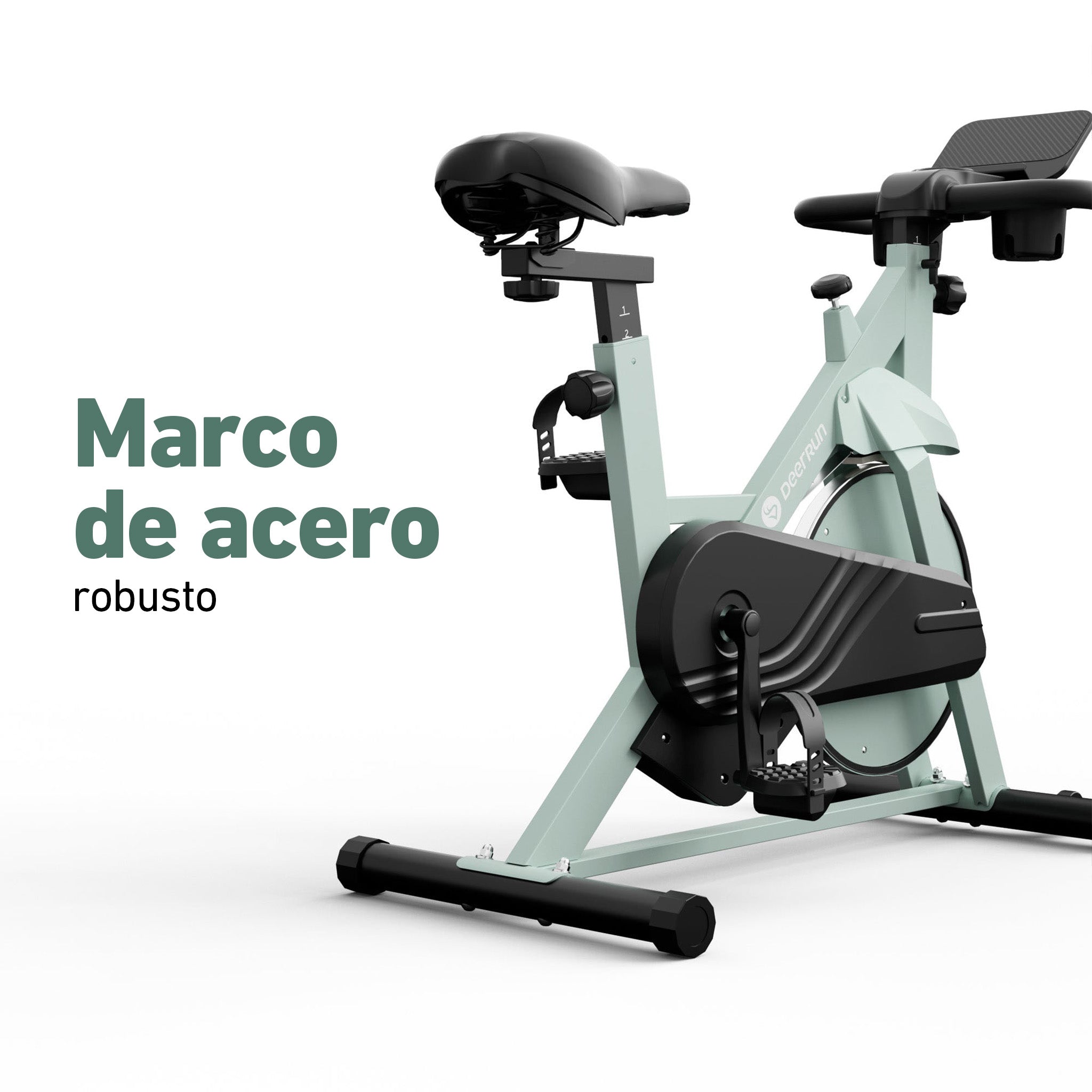 DeerRun S500 Indoor-Bicicleta inteligente con resistencia magnética ajustable, cinturón silencioso y PitPat-App