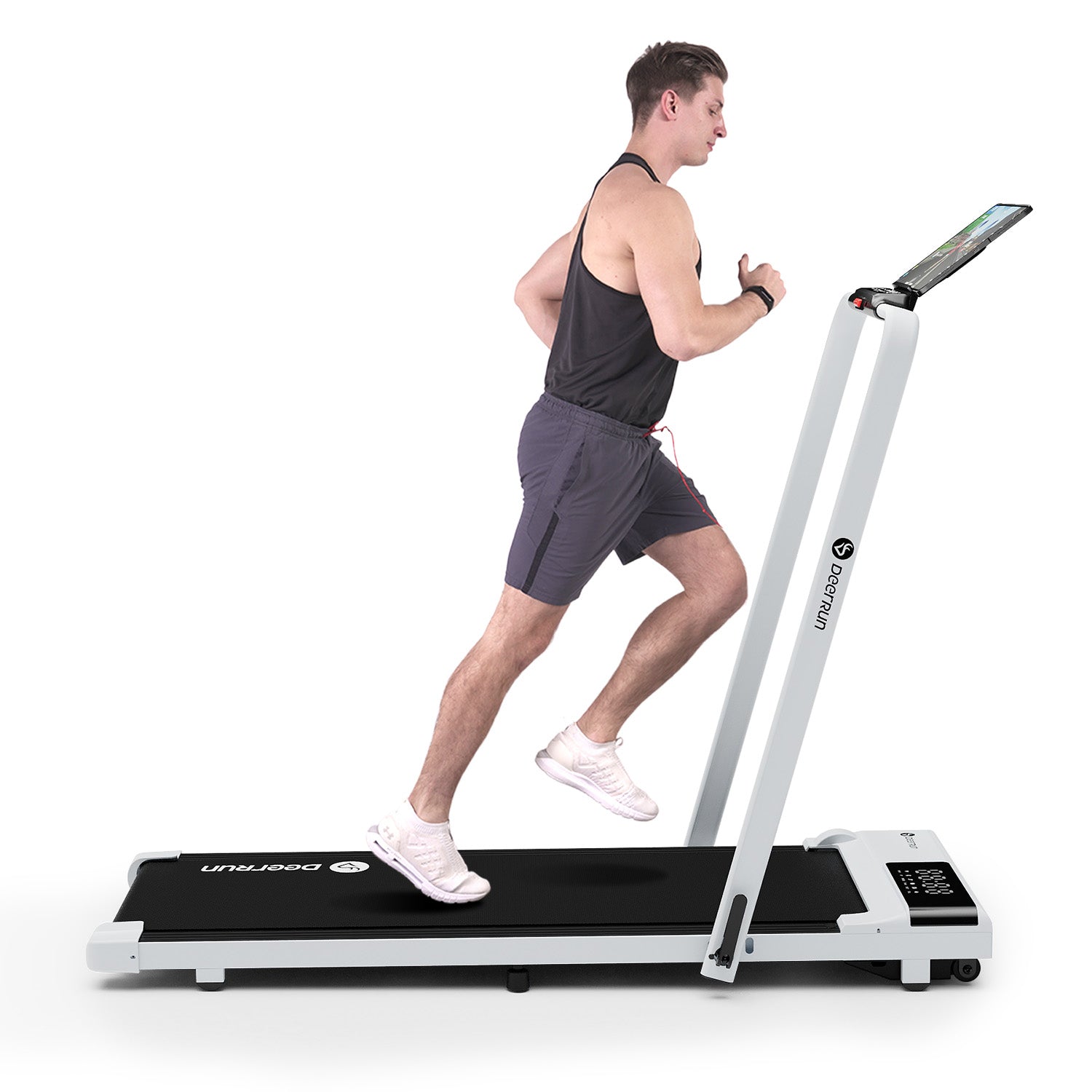 DeerRun A5 Pro Energie-2025 Smartes 2-in-1 Cinta de correr | Chip de actualización y compatibilidad con NFC con capacidad de carga de 145 kg y control remoto