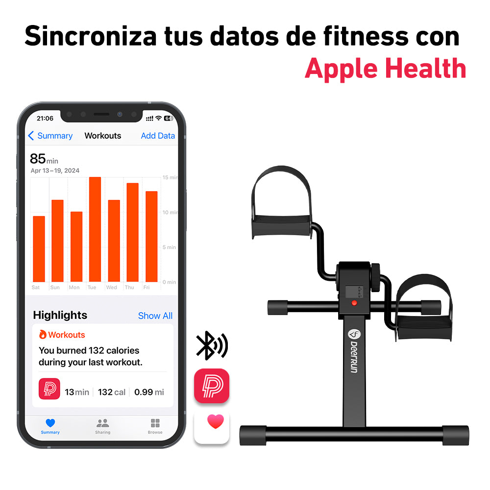 DeerRun® Bicicleta debajo de la mesa para terapia de brazos, piernas o quema de calorías