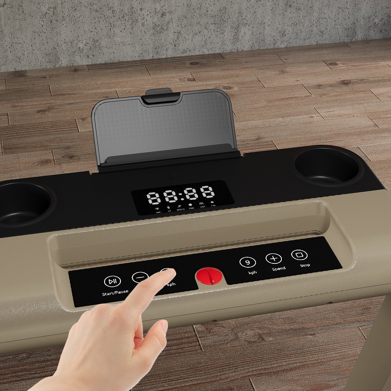 DeerRun A1 Pro Starlight-Edition Cinta de correr plegable con inclinación del 6%, Bluetooth y control remoto inalámbrico