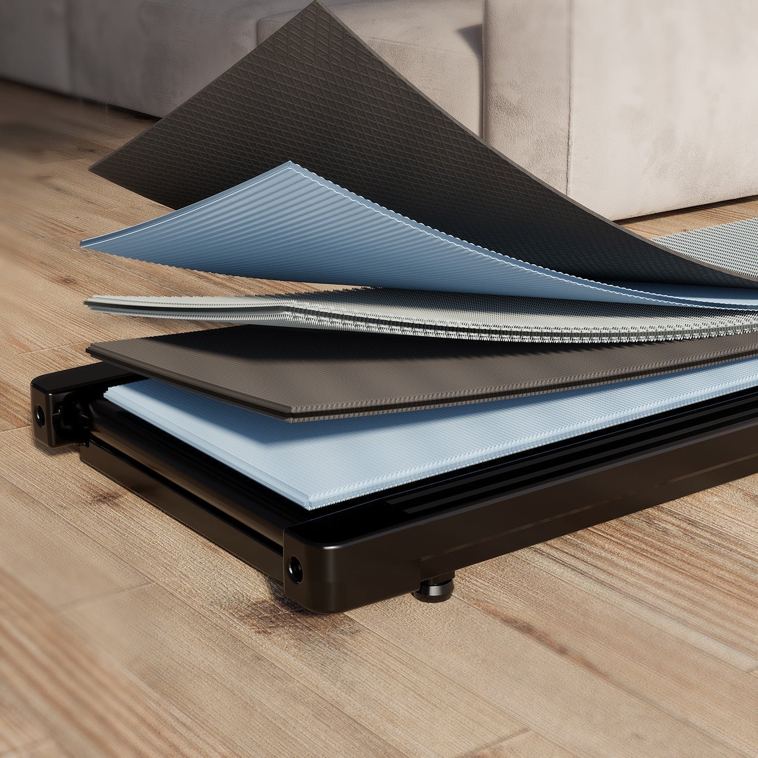 DeerRun Q1 Classic Plus – Smartes Walking-Cinta de correr con mayor superficie de carrera, capacidad de carga de 158 kg y control remoto