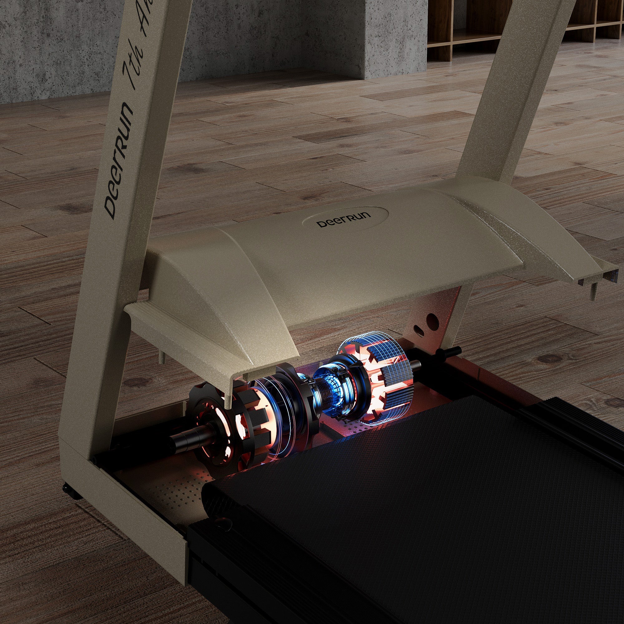 DeerRun A1 Pro Starlight-Edition Cinta de correr plegable con inclinación del 6%, Bluetooth y control remoto inalámbrico