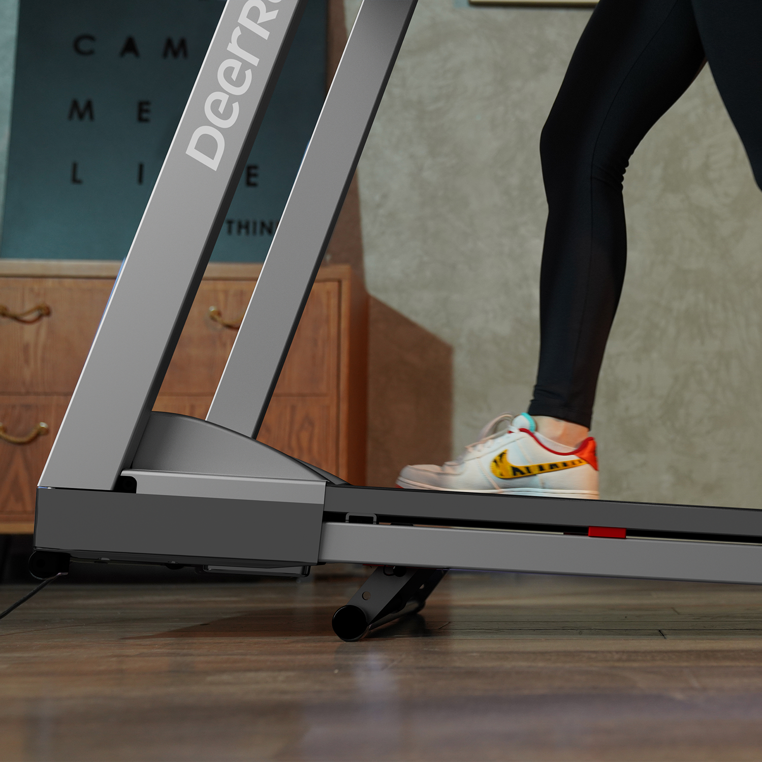 DeerRun A1 Pro Move+ – Cinta de correr plegable con inclinación del 6 % | Chip de actualización 2025 y compatibilidad con NFC | Capacidad de carga de 158 kg, hasta 16 km/h