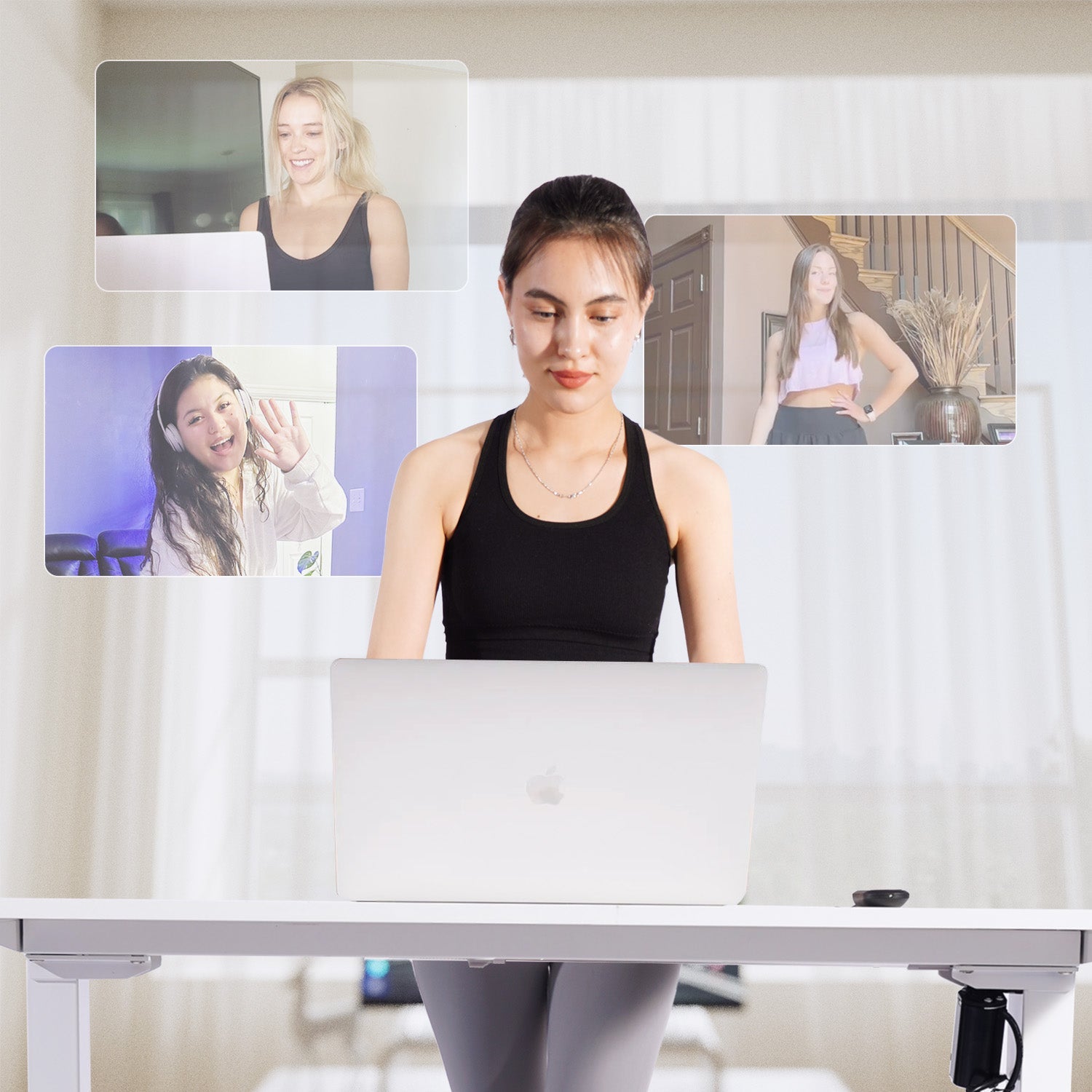 DeerRun Q1 Classic Plus – Smartes Walking-Cinta de correr con mayor superficie de carrera, capacidad de carga de 158 kg y control remoto