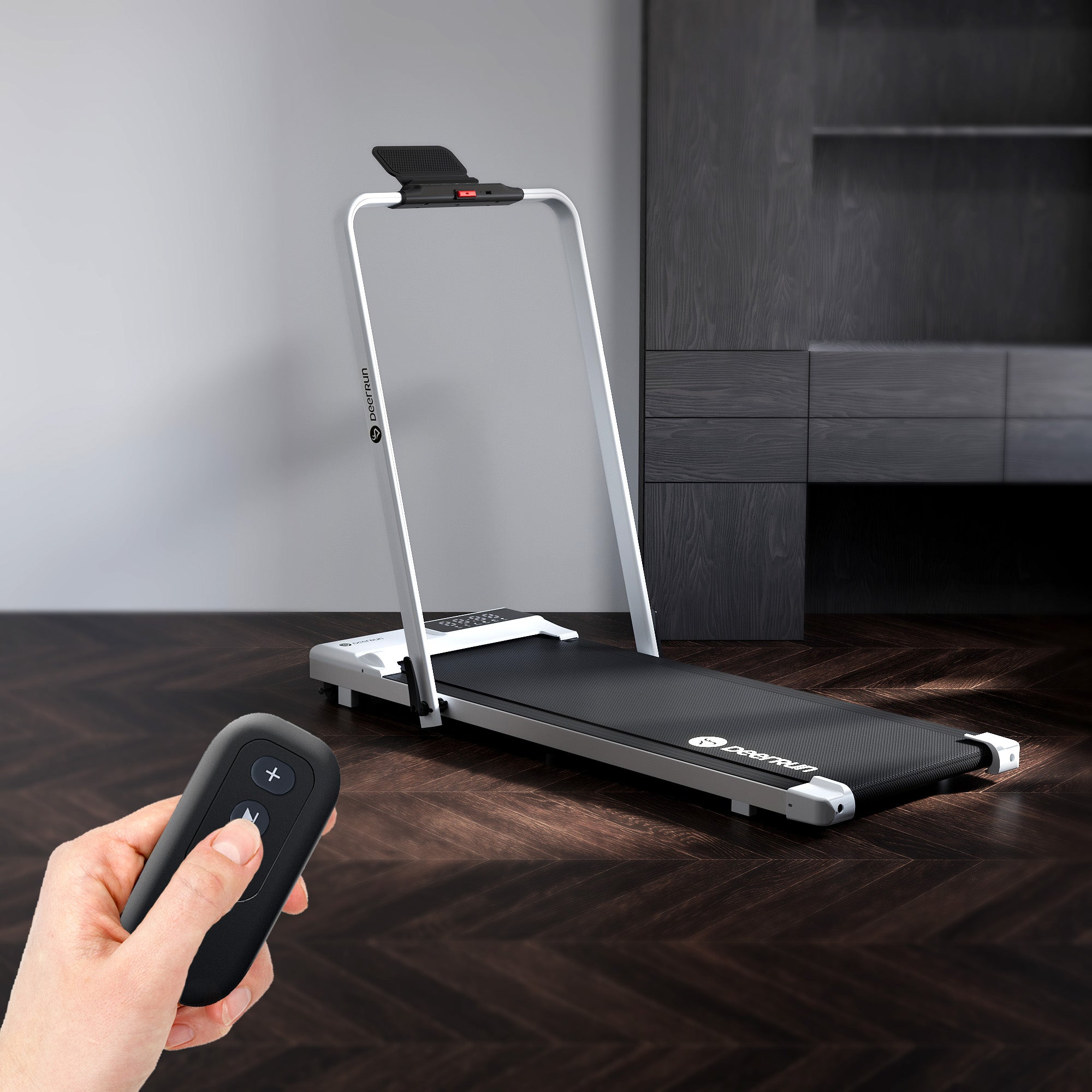 DeerRun A5 Pro Energie-2025 Smartes 2-in-1 Cinta de correr | Chip de actualización y compatibilidad con NFC con capacidad de carga de 145 kg y control remoto