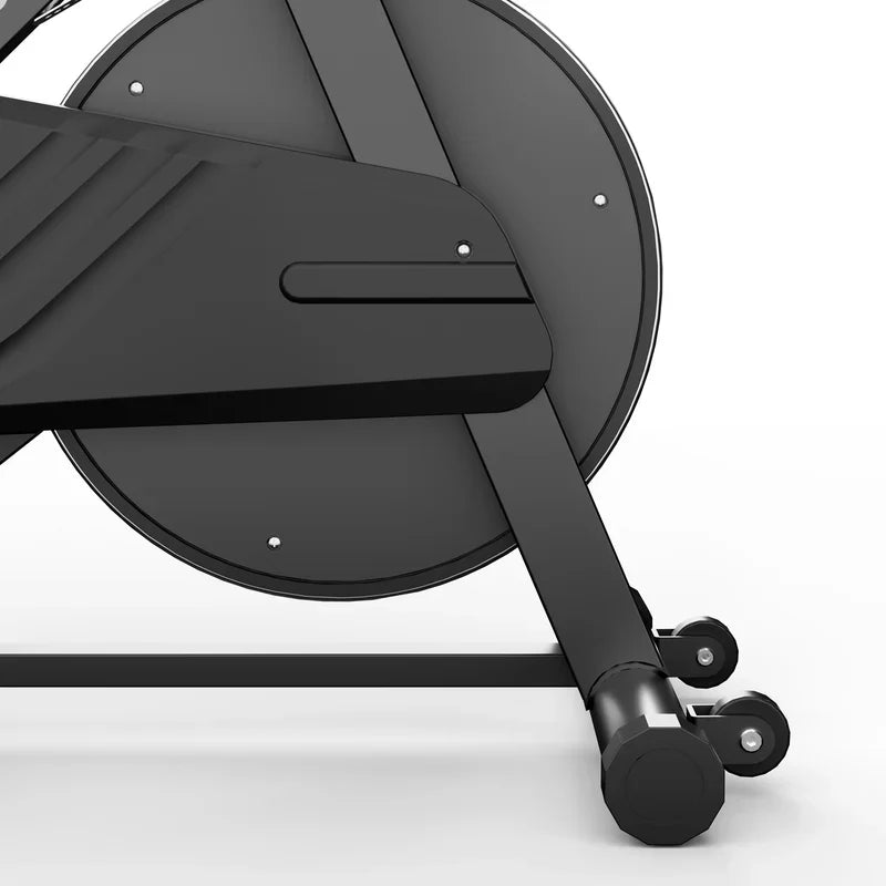 DeerRun S500 Bicicleta inteligente de interior negra con resistencia magnética ajustable, cinturón silencioso y aplicación PitPat