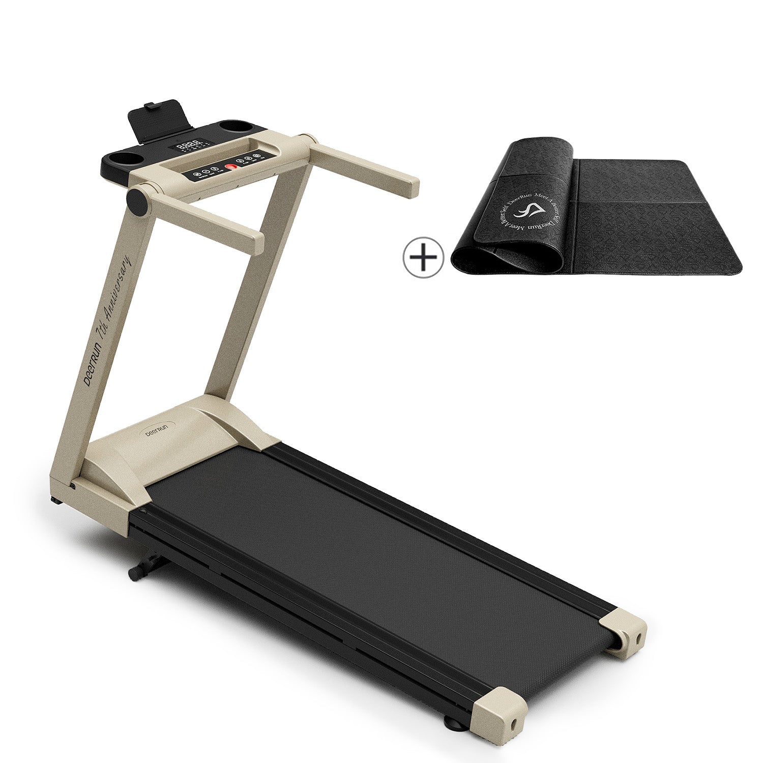 DeerRun A1 Pro Starlight-Edition Cinta de correr plegable con inclinación del 6%, Bluetooth y control remoto inalámbrico