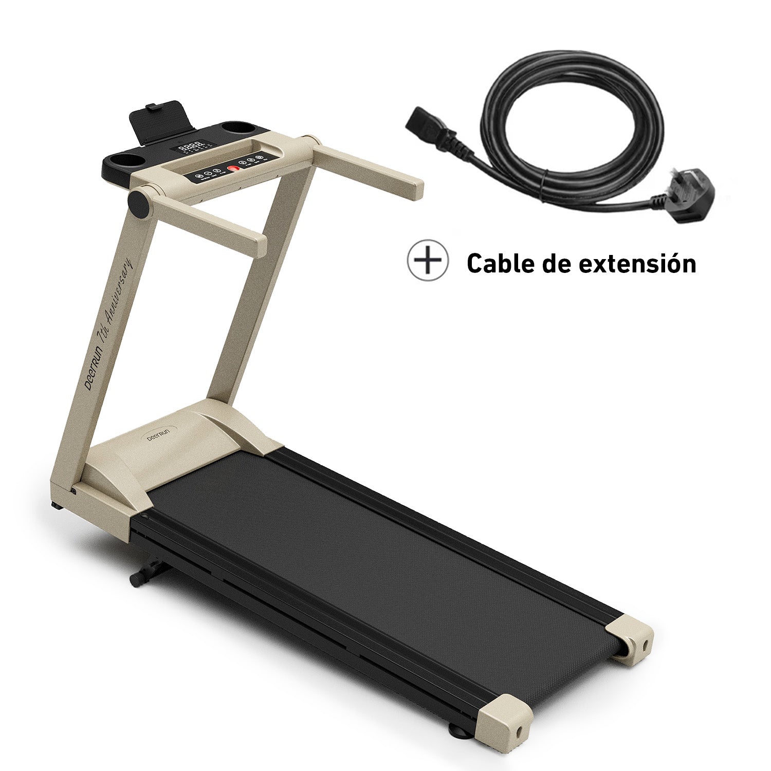 DeerRun A1 Pro Starlight-Edition Cinta de correr plegable con inclinación del 6%, Bluetooth y control remoto inalámbrico