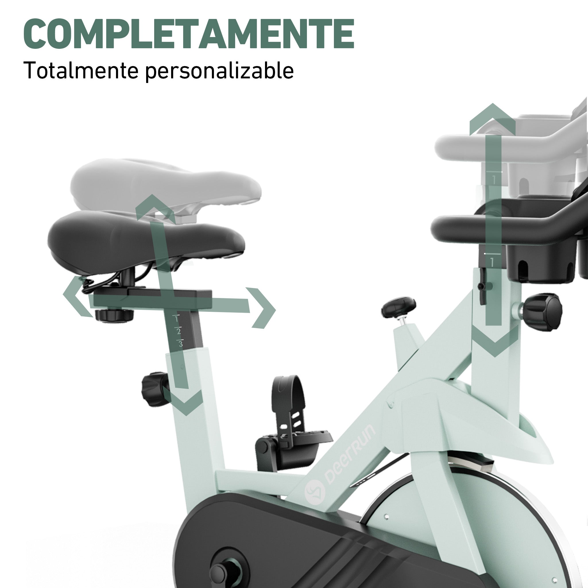 DeerRun S500 Indoor-Bicicleta inteligente con resistencia magnética ajustable, cinturón silencioso y PitPat-App