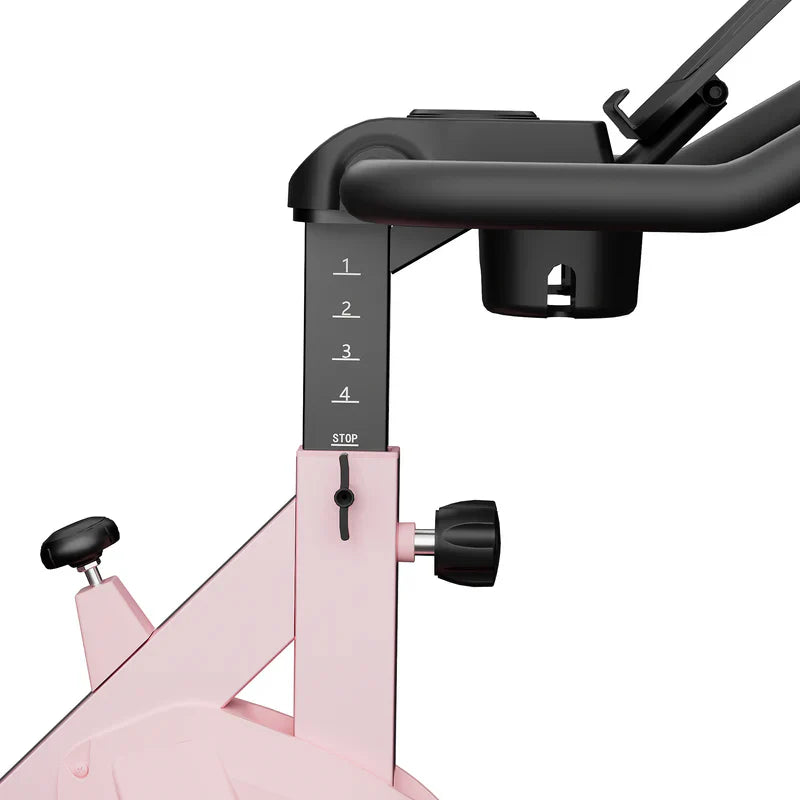 DeerRun S500 Bicicleta inteligente de interior Rose con resistencia magnética ajustable, cinturón silencioso y aplicación PitPat
