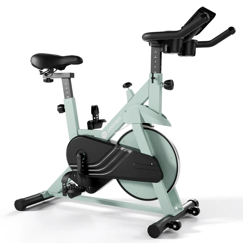 DeerRun S500 Indoor-Bicicleta inteligente con resistencia magnética ajustable, cinturón silencioso y PitPat-App