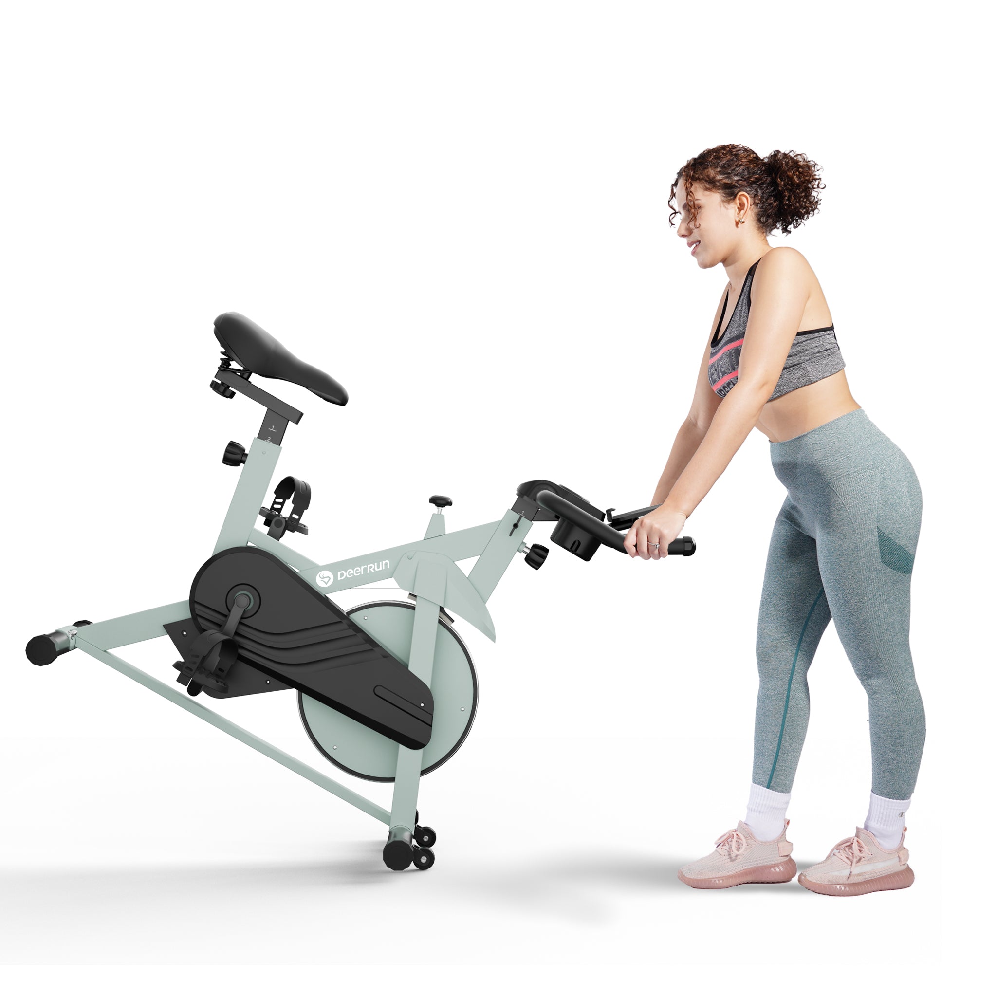 DeerRun S500 Indoor-Bicicleta inteligente con resistencia magnética ajustable, cinturón silencioso y PitPat-App