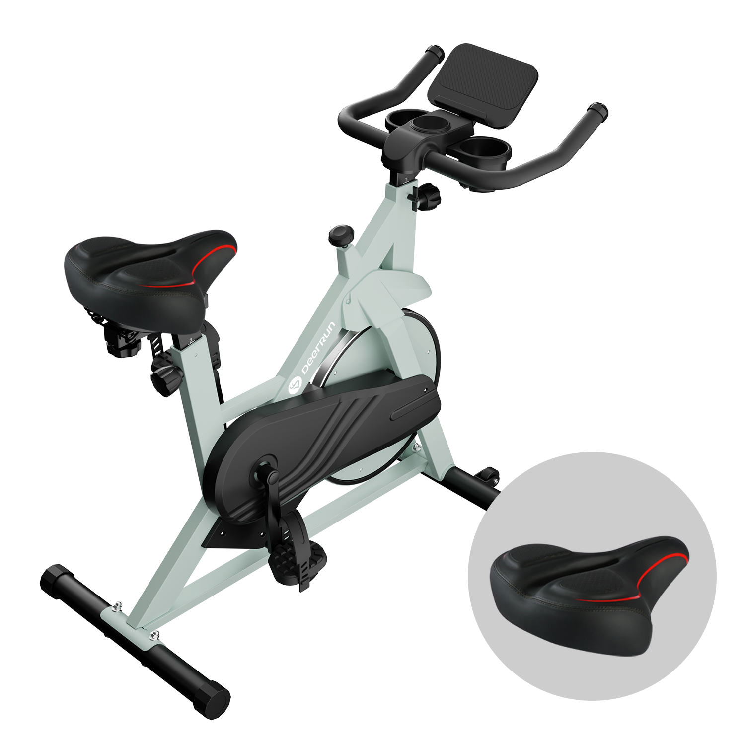 DeerRun S500 Indoor-Bicicleta inteligente con resistencia magnética ajustable, cinturón silencioso y PitPat-App