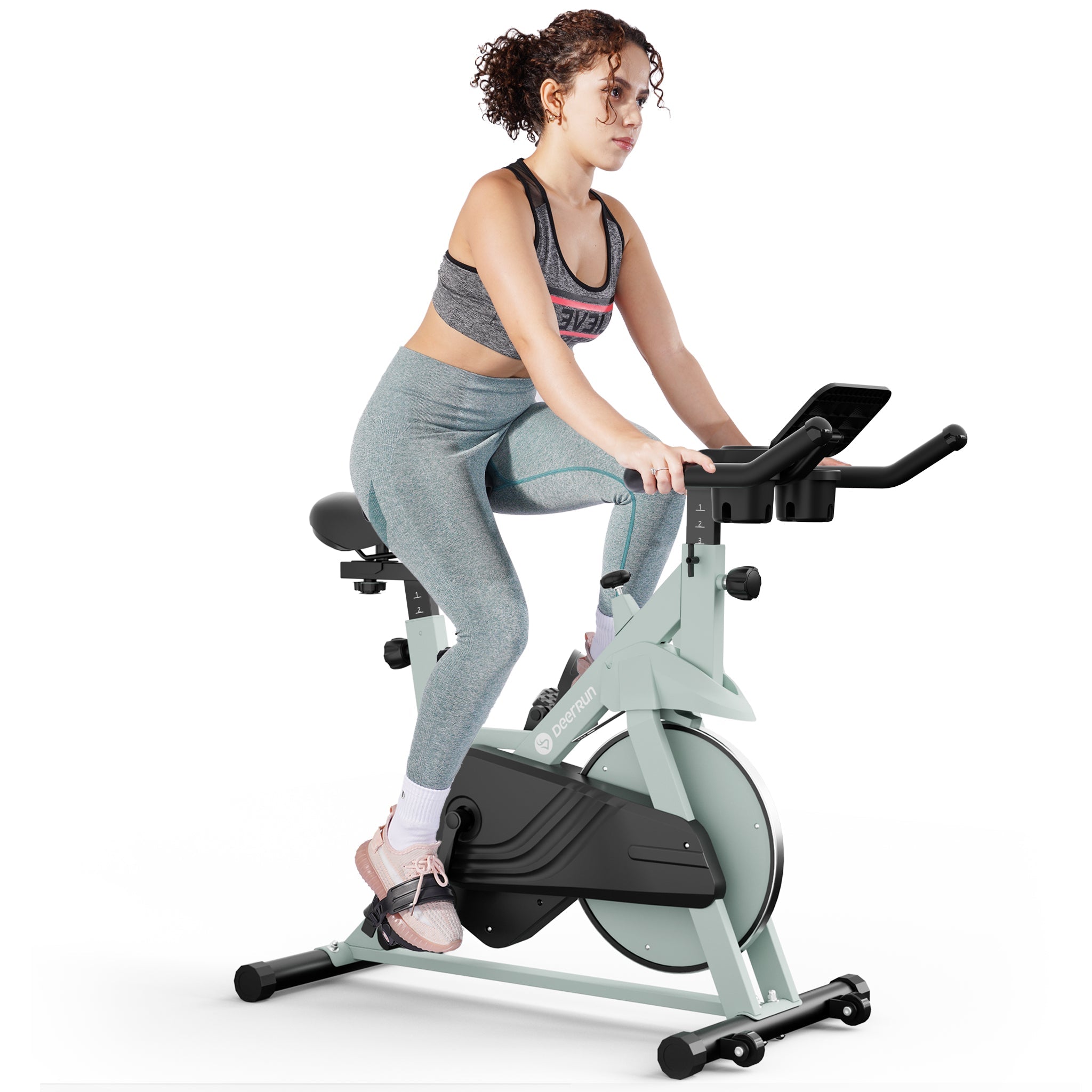 DeerRun S500 Indoor-Bicicleta inteligente con resistencia magnética ajustable, cinturón silencioso y PitPat-App