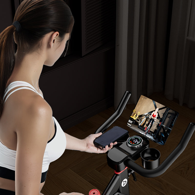 DeerRun S500 Pro King Size Bicicleta estática para personas altas, 32 niveles de resistencia magnética, pantalla LED