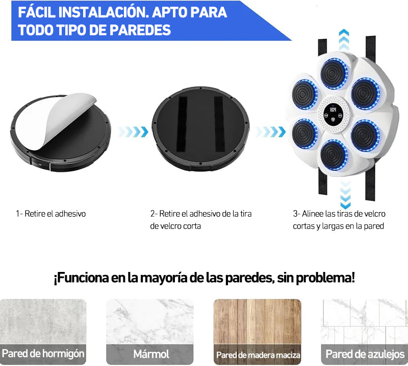 DeerRun® Smart Máquina de boxeo musical (guantes y cable de carga incluidos)