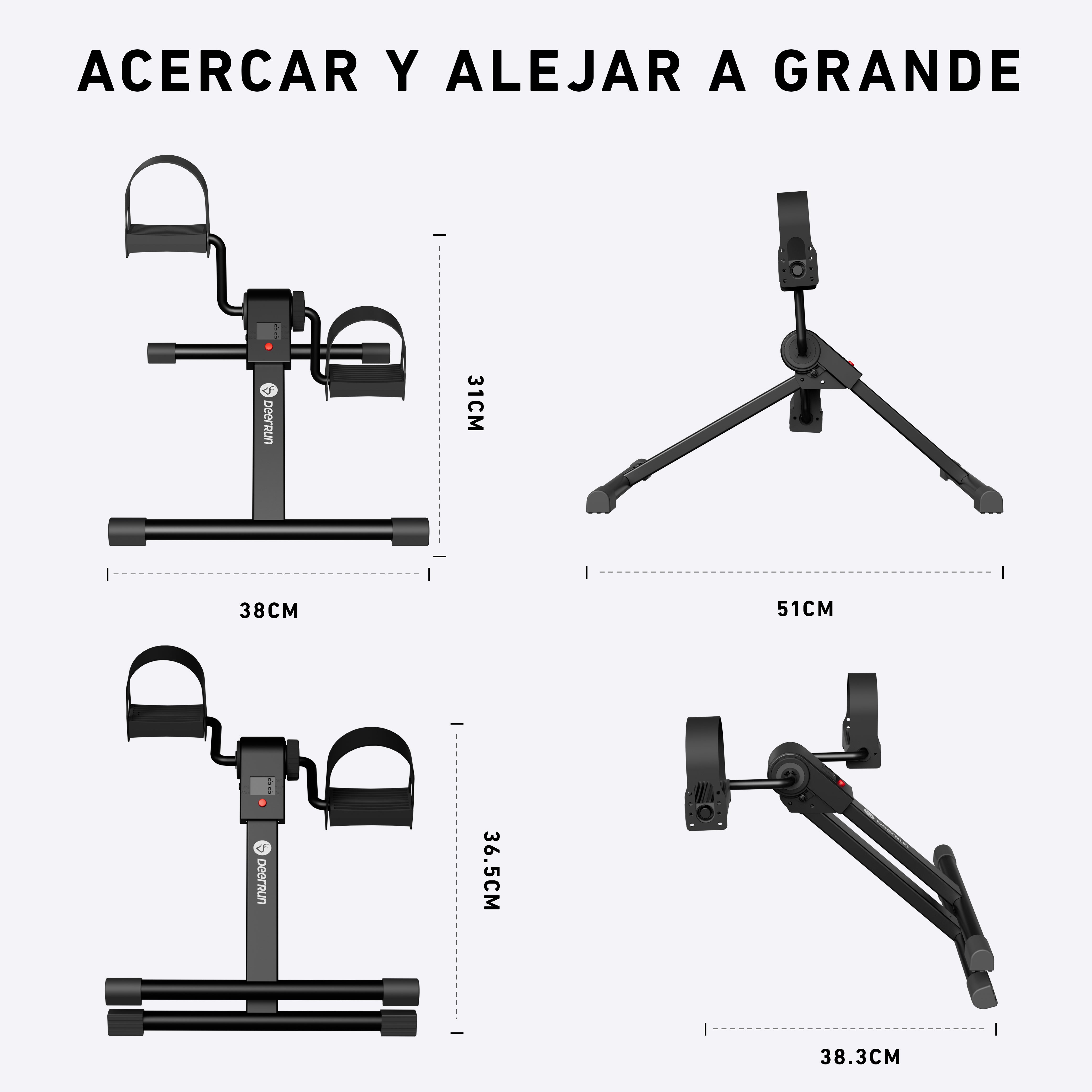 DeerRun® Bicicleta debajo de la mesa para terapia de brazos, piernas o quema de calorías