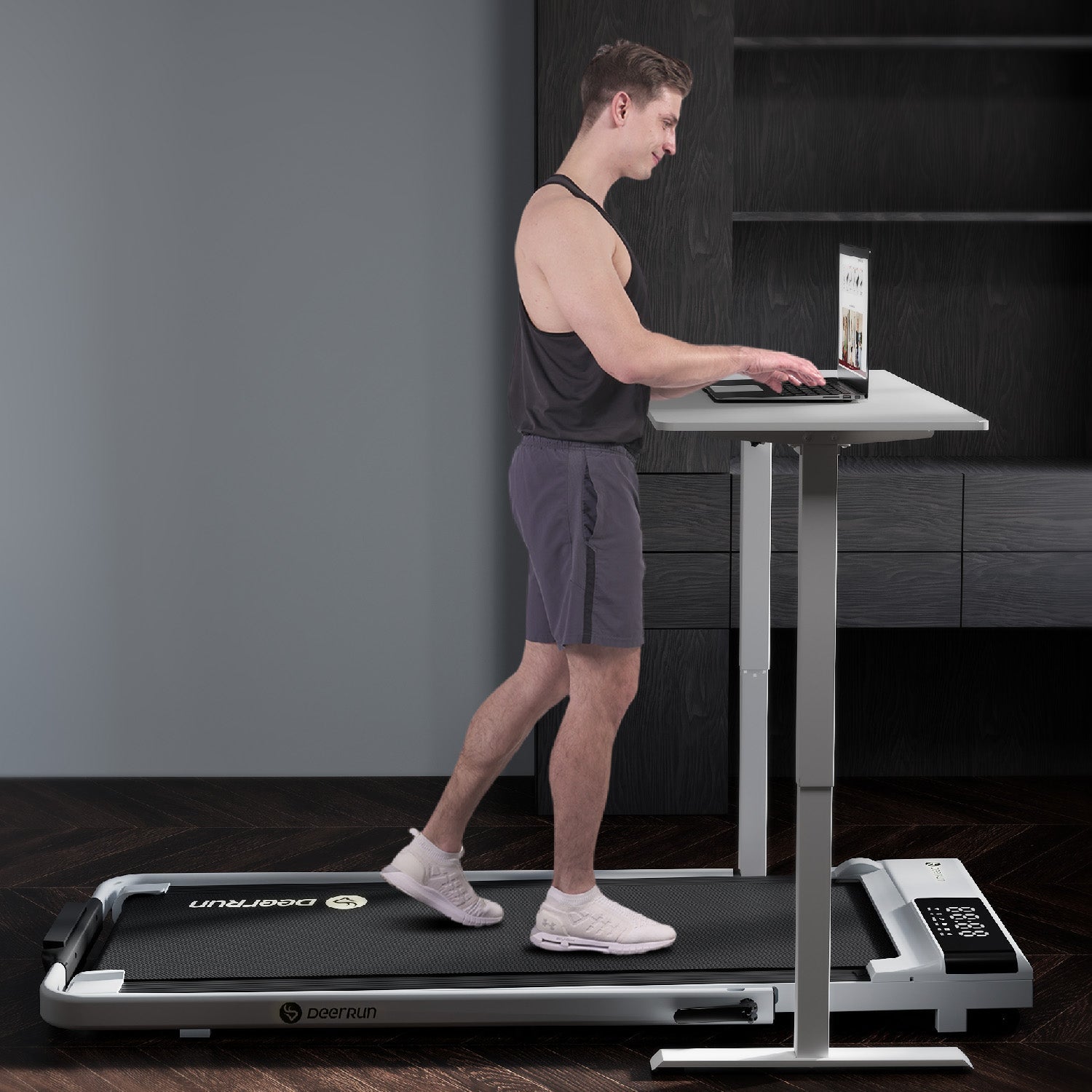 DeerRun A5 Pro Energie-2025 Smartes 2-in-1 Cinta de correr | Chip de actualización y compatibilidad con NFC con capacidad de carga de 145 kg y control remoto