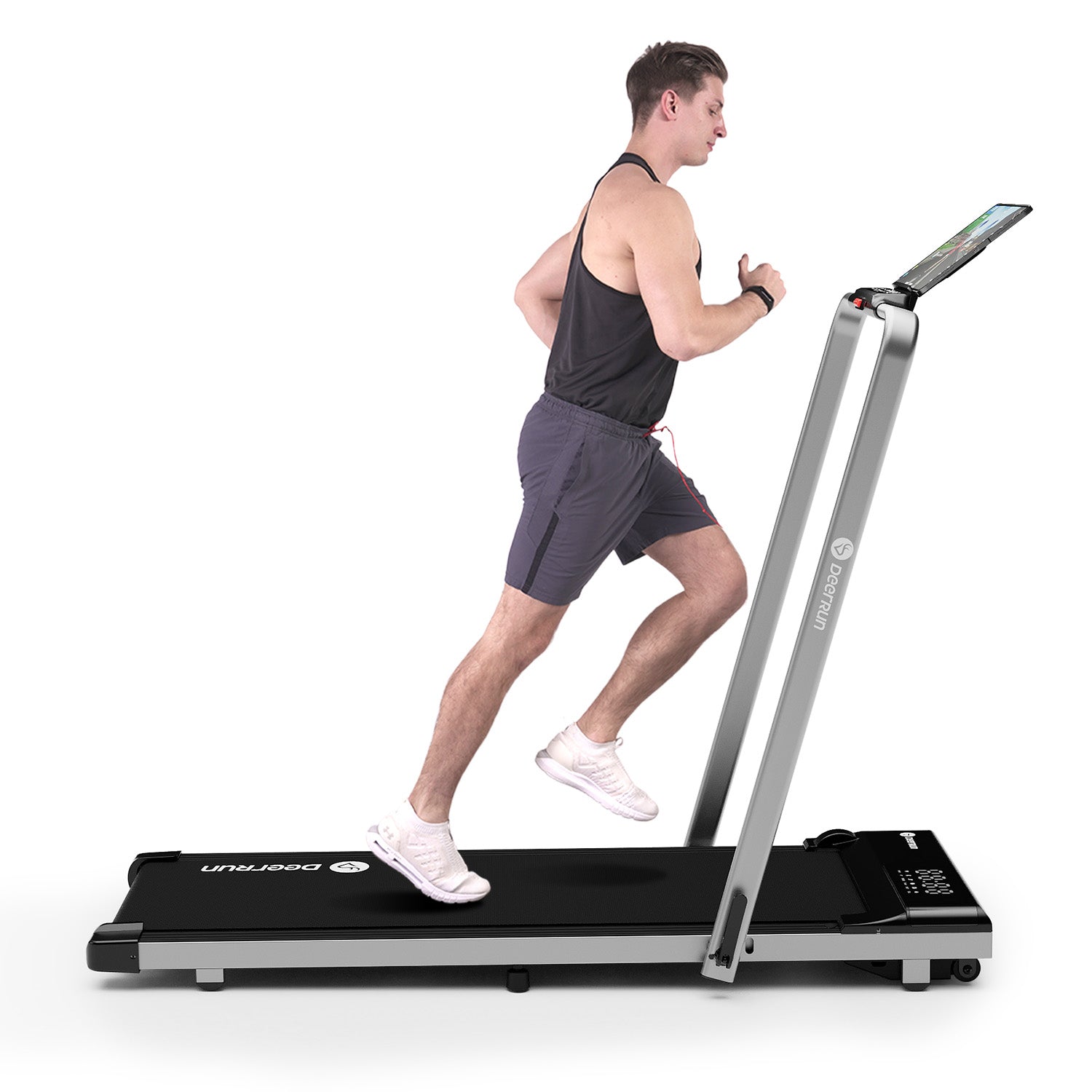 DeerRun A5 Pro Energie-2025 Smartes 2-in-1 Cinta de correr | Chip de actualización y compatibilidad con NFC con capacidad de carga de 145 kg y control remoto