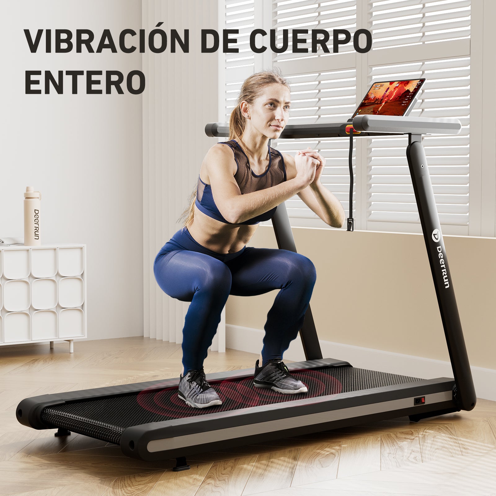 DeerRun X20 Smart Cinta de correr profesional - inclinación del 15 %, hasta 18 km/h, amplia superficie de carrera