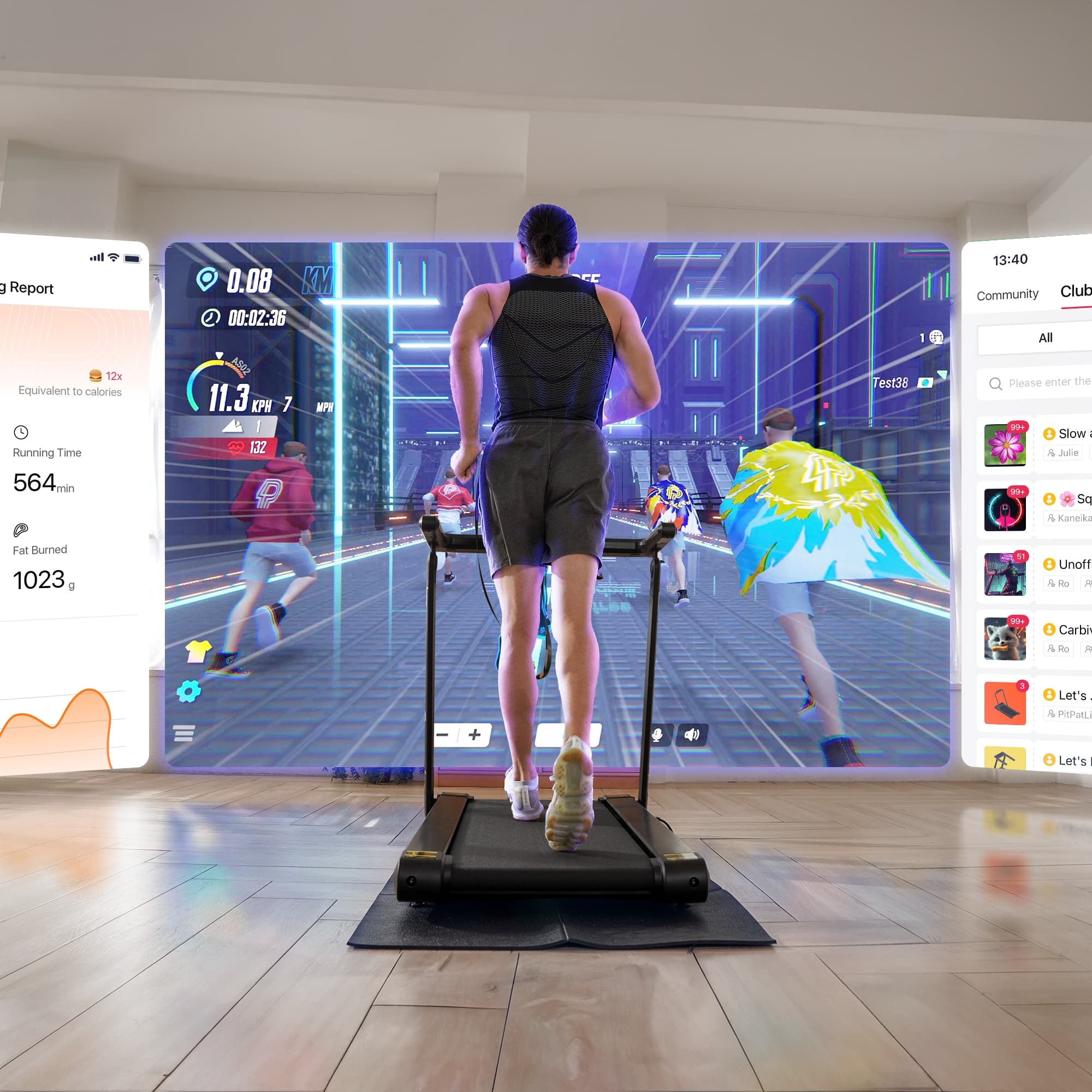 DeerRun X20 Smart Cinta de correr profesional - inclinación del 15 %, hasta 18 km/h, amplia superficie de carrera