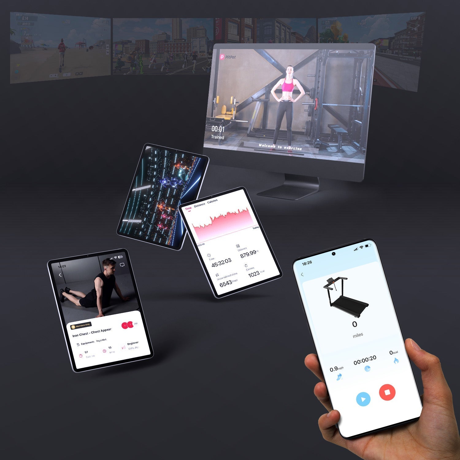 DeerRun X20 Smart Cinta de correr profesional - inclinación del 15 %, hasta 18 km/h, amplia superficie de carrera