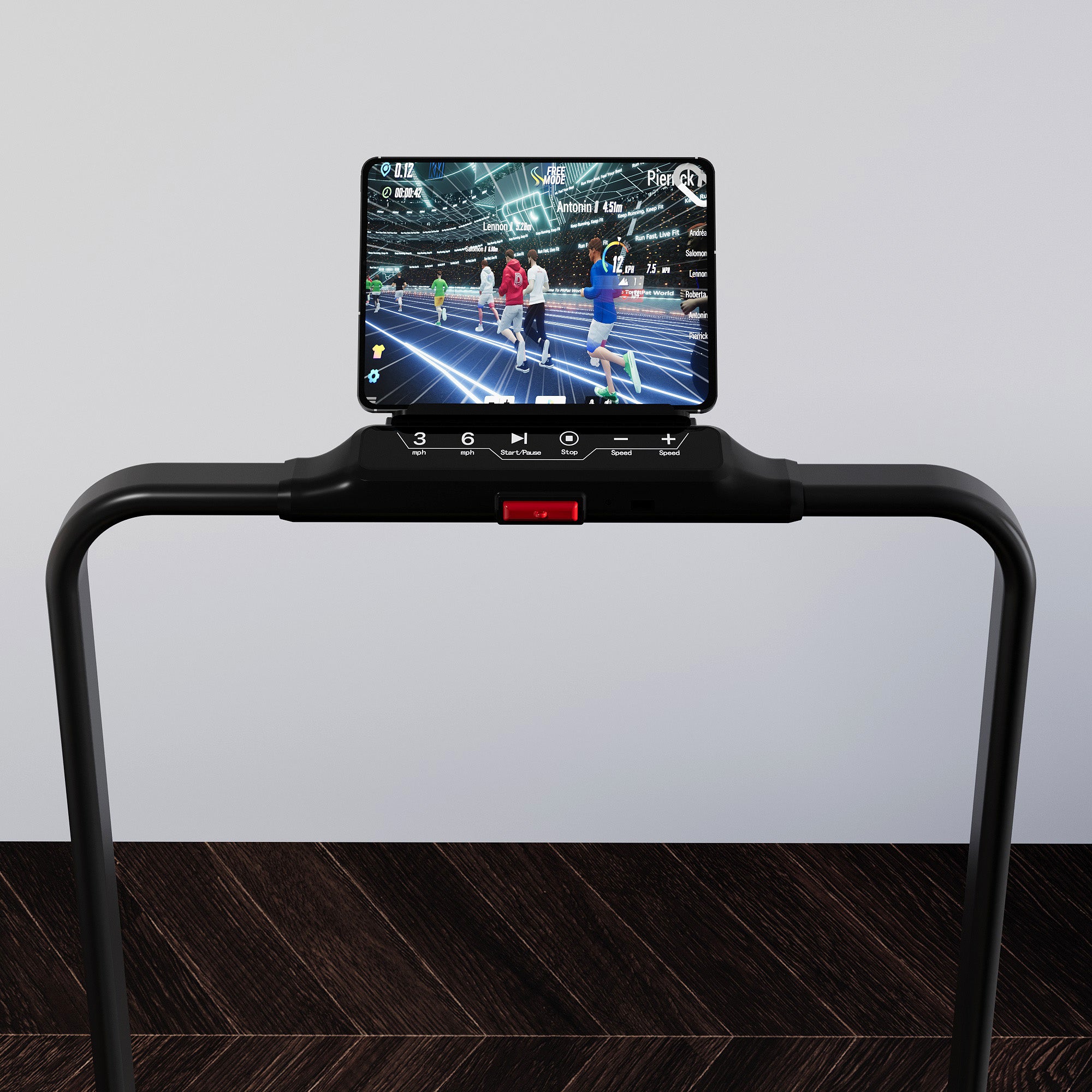 DeerRun A5 Pro Energie-2025 Smartes 2-in-1 Cinta de correr negra | Mejora a capacidad de carga de 145 kg