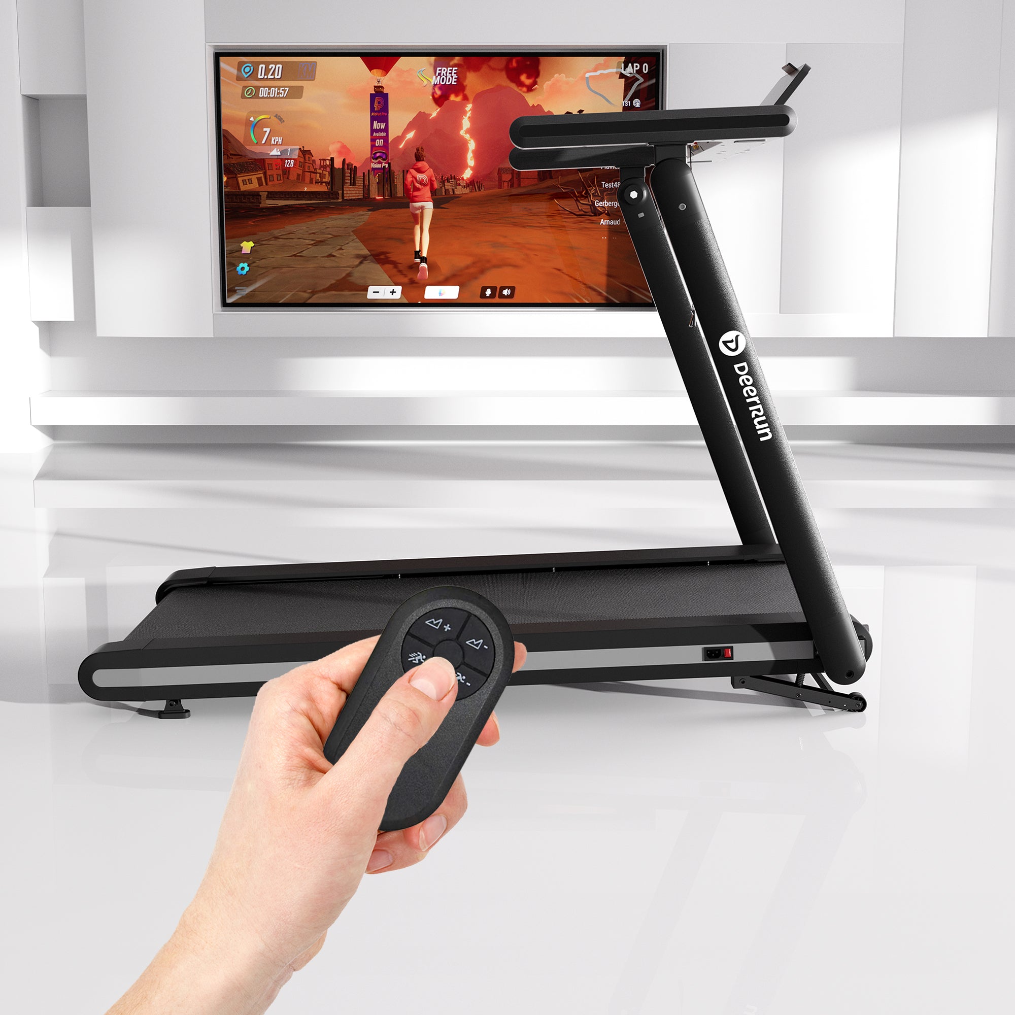 DeerRun X20 Smart Cinta de correr profesional - inclinación del 15 %, hasta 18 km/h, amplia superficie de carrera