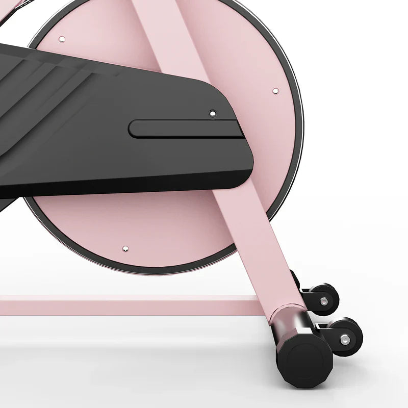 DeerRun S500 Bicicleta inteligente de interior Rose con resistencia magnética ajustable, cinturón silencioso y aplicación PitPat