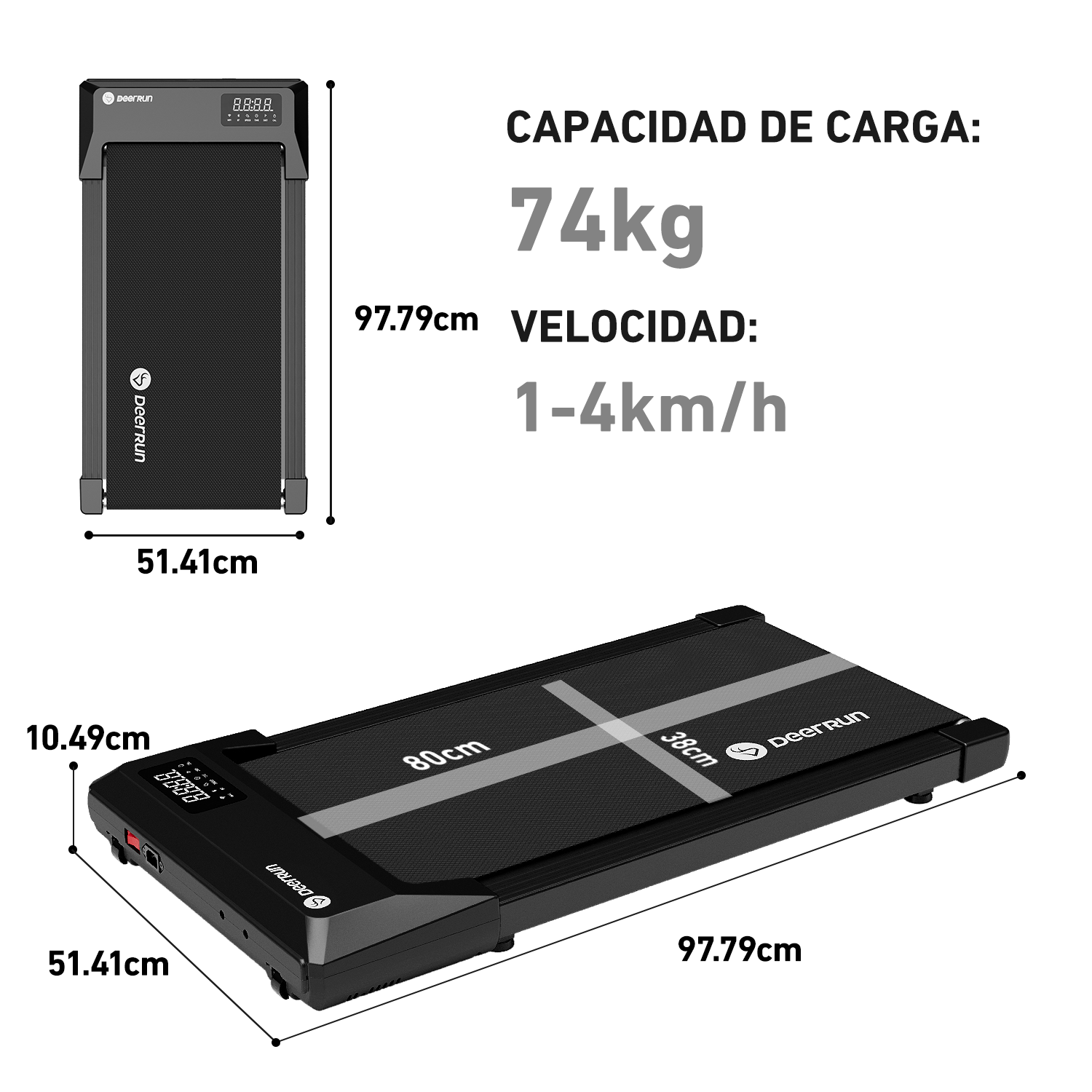 DeerRun Q1 Urban Smart-Walk-Cinta de correr – capacidad de carga de 136 kg