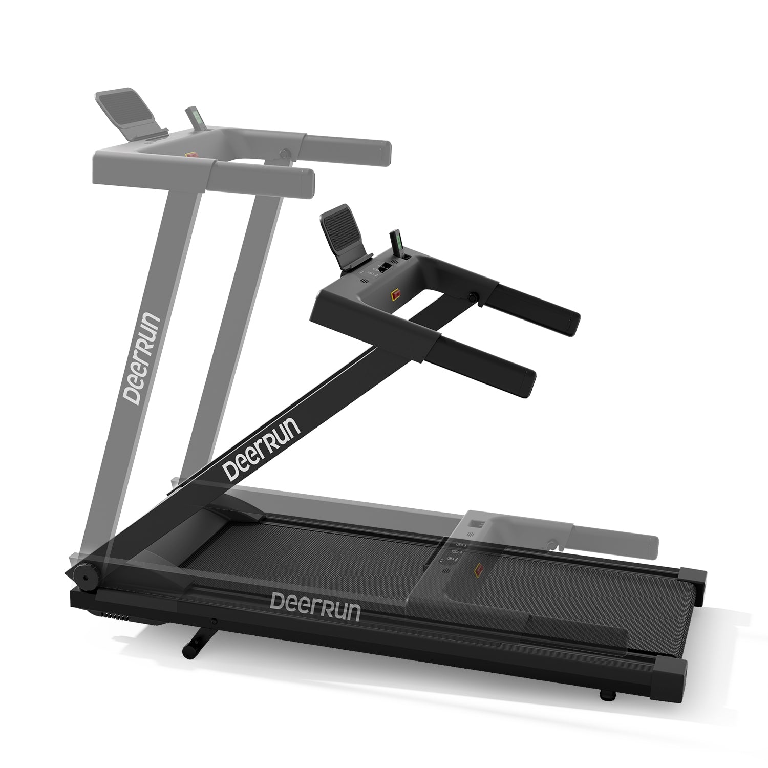 DeerRun A1 Urban-Cinta de correr plegable inteligente con inclinación del 6% y NFC | 150 kg, 16 km/h, Negra