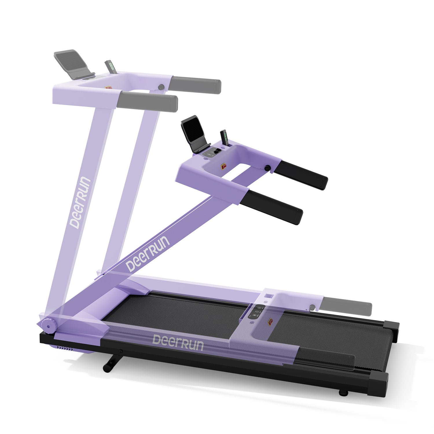 DeerRun A1 Urban-Cinta de correr plegable inteligente con inclinación del 6% y NFC | 150 kg, 16 km/h, Púrpura