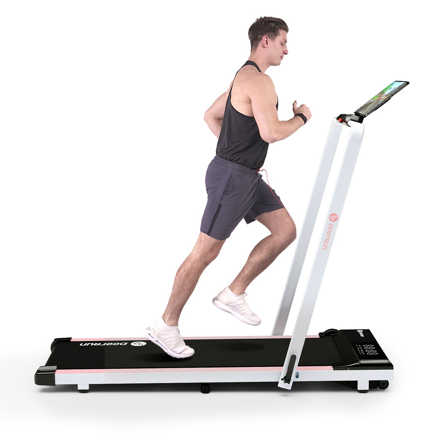 DeerRun A5 Pro Energie-2025 Smartes 2-in-1 Cinta de correr | Chip de actualización y compatibilidad con NFC con capacidad de carga de 145 kg y control remoto