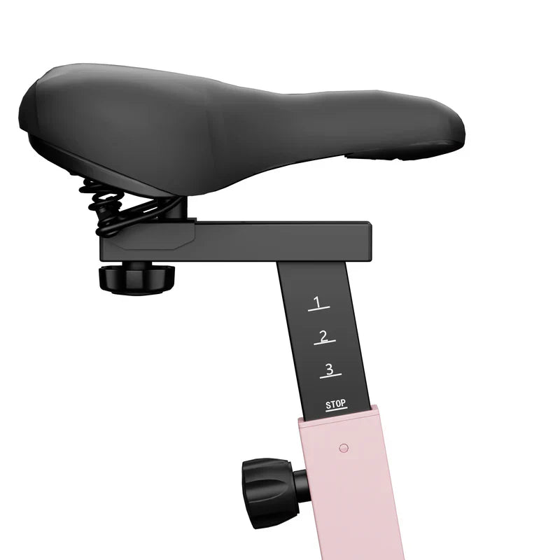 DeerRun S500 Bicicleta inteligente de interior Rose con resistencia magnética ajustable, cinturón silencioso y aplicación PitPat